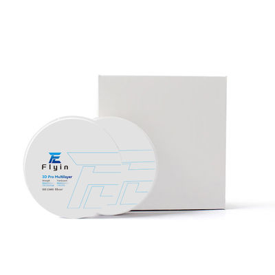 Laboratorio dental 3D Pro Bloque de zircónia de múltiples capas para dientes postizos dentales 98 * 10-25mm