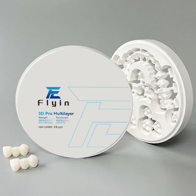 Laboratorio dental Cad Cam Zirconia Bloques 3D Pro Multilayer Pre sombreado para el sistema abierto