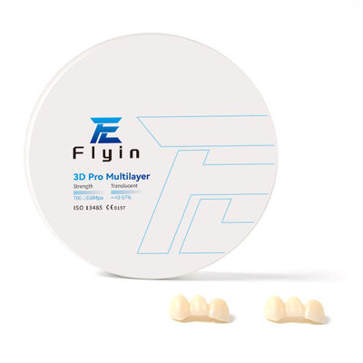 Dentista 3D Pro Bloques de cámara de Cad Cad de zirconia de múltiples capas para maquinaria de zirconia 5 años MFDS de clase II