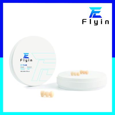 Monocapa Dental de Zirconia Puck Cad Cam Translúcido ST PLUS Bloque de Zirconia Blanco
